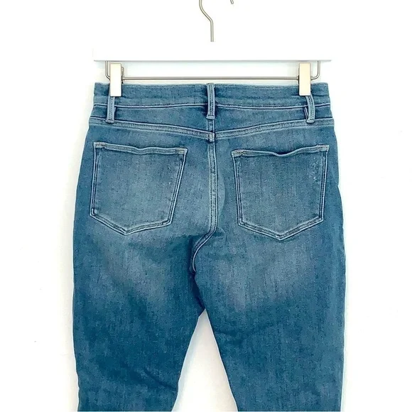 Frame Denim Le High Skinny Crop Chewed-hem Jeans in Paltrow Place size 28 - Picture 4 of 9
